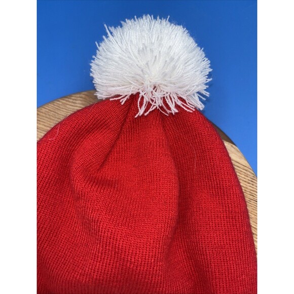 Fc Barcelona Red And White Beanie Cap - Picture 3 of 4